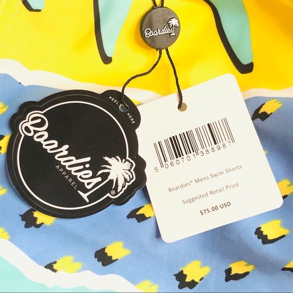 Boardies Retro Swim Trunks Blue Green Size Large - Picture 6 of 7